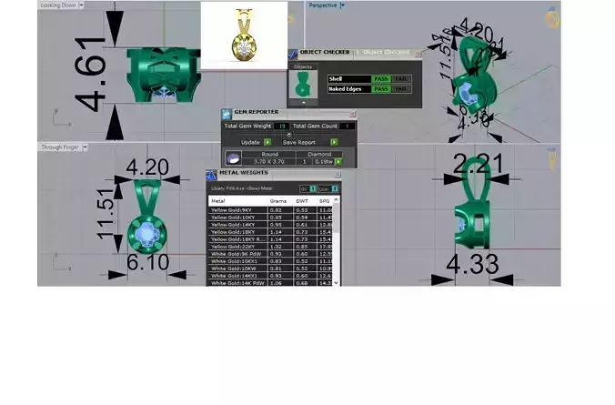 stl 3dm Pendant Minimal Sparkling and Timeless jp0322