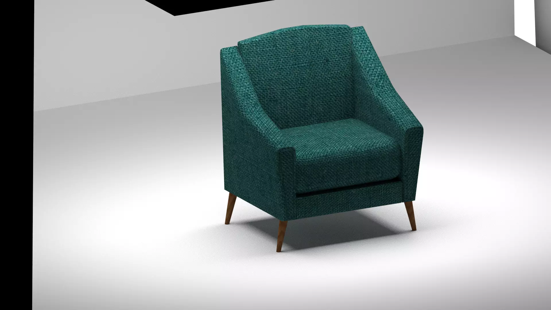 Modern Fabric Armchair Interior Furniture 3D Model Free 3D model