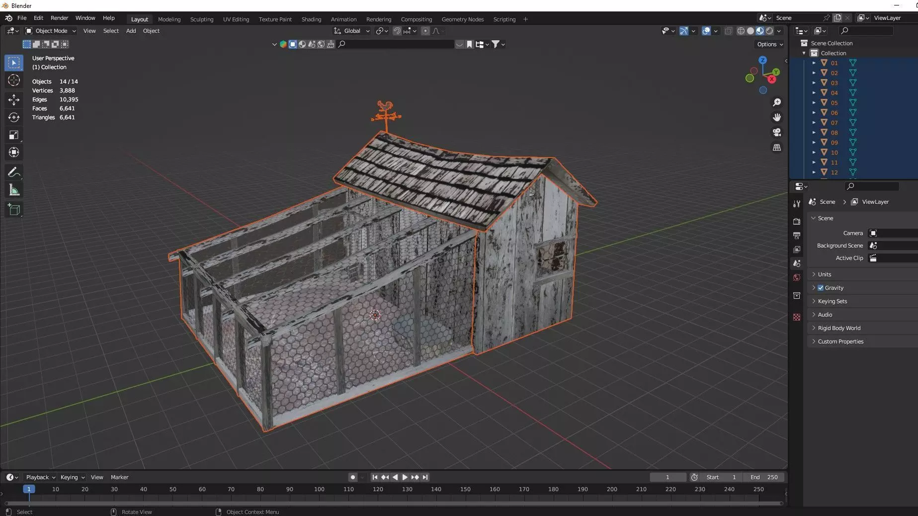 Chicken Coop With Cage Low Poly 3D Model Low-poly 3D model_19