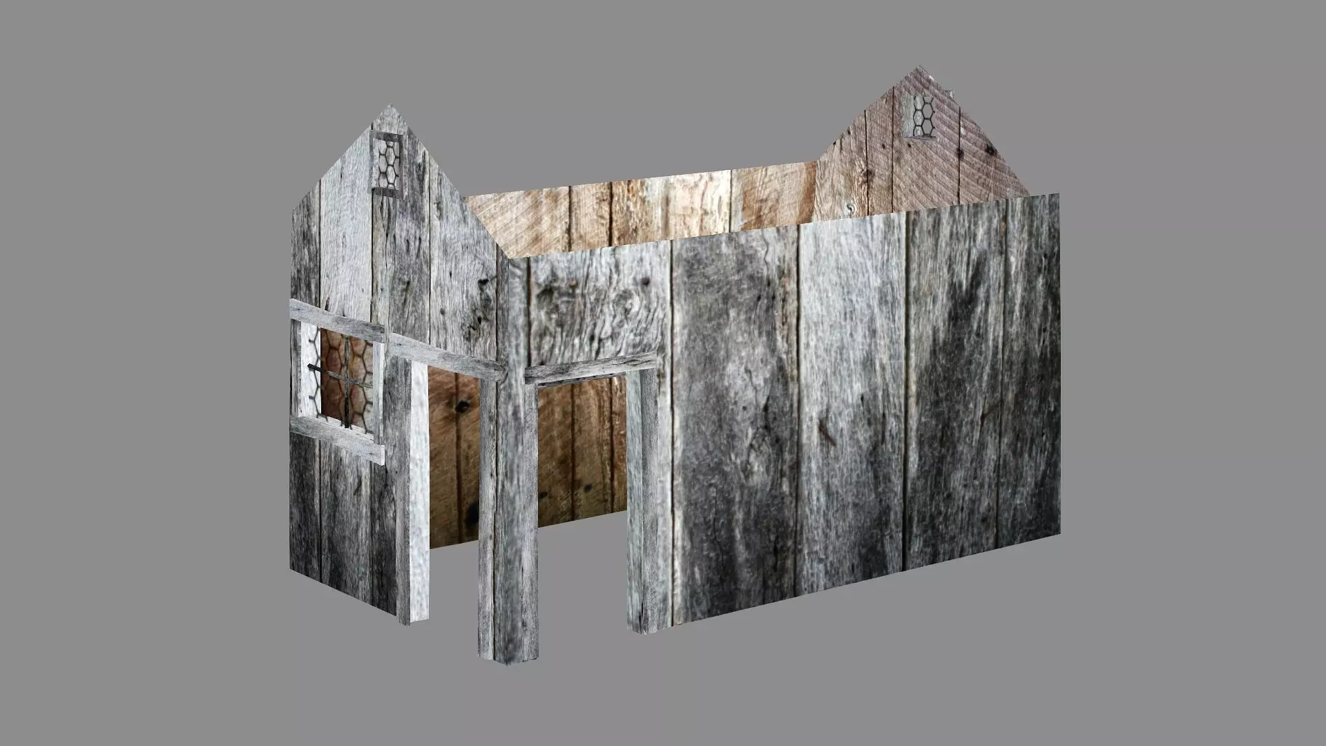 Chicken Coop With Cage Low Poly 3D Model Low-poly 3D model_18