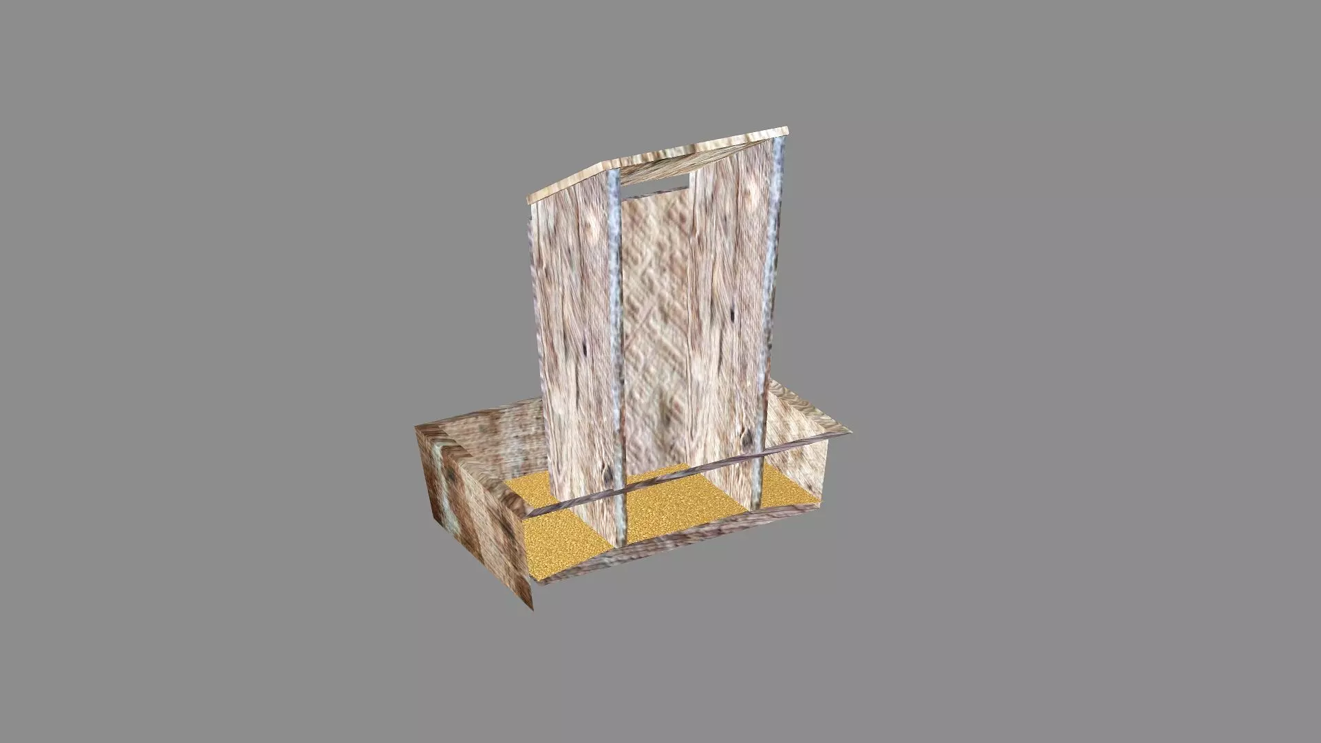 Chicken Coop With Cage Low Poly 3D Model Low-poly 3D model_9