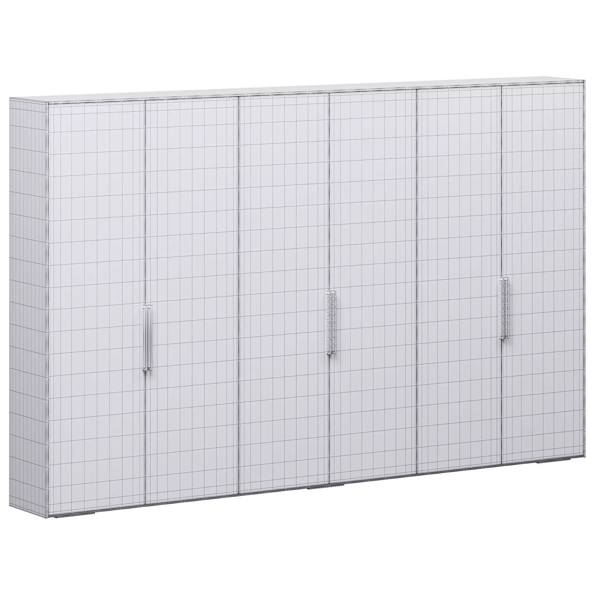 Wardrobe Wood 3D model_3