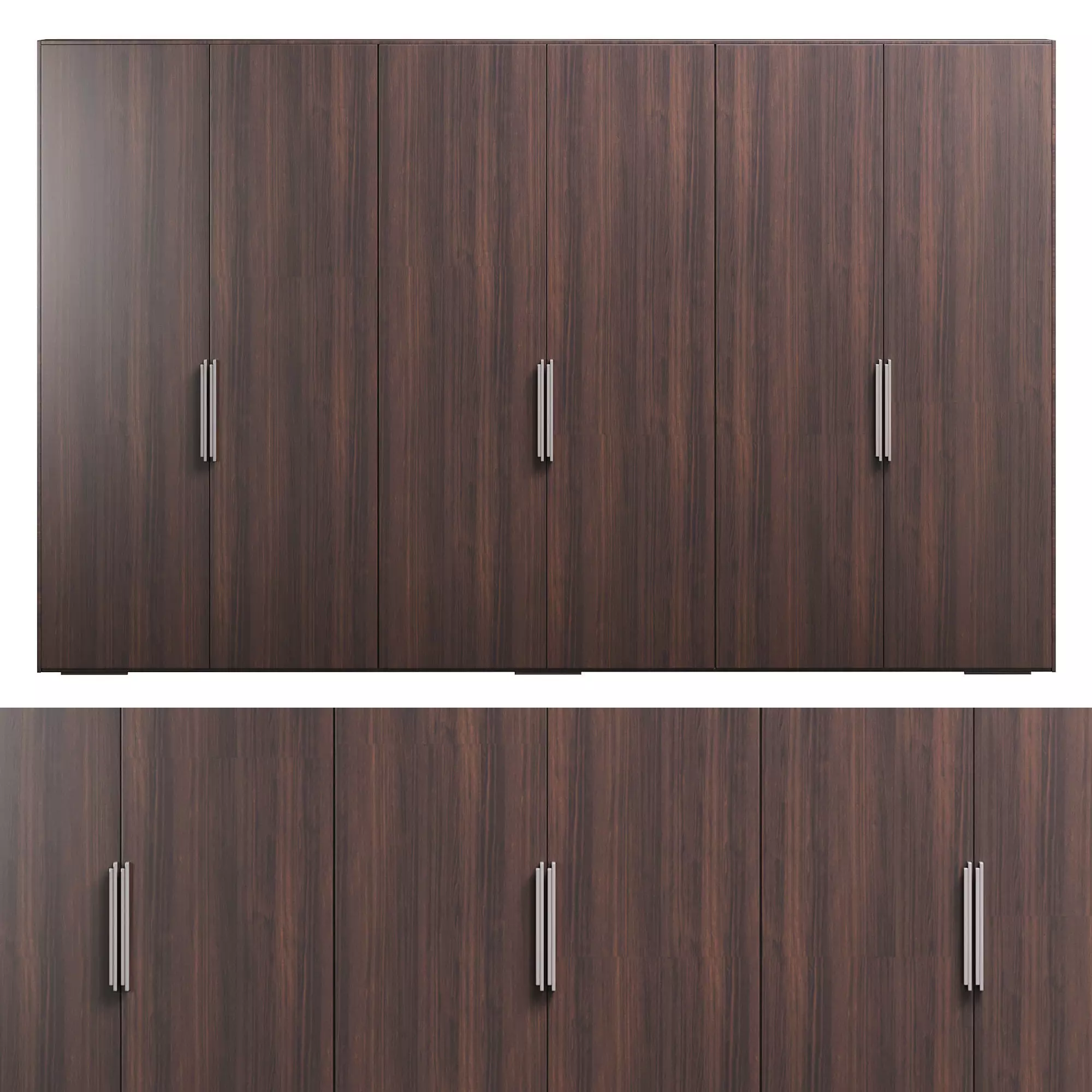 Wardrobe Wood 3D model_1