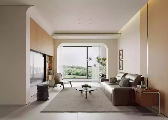 Modern living room dining room interior scenes 126