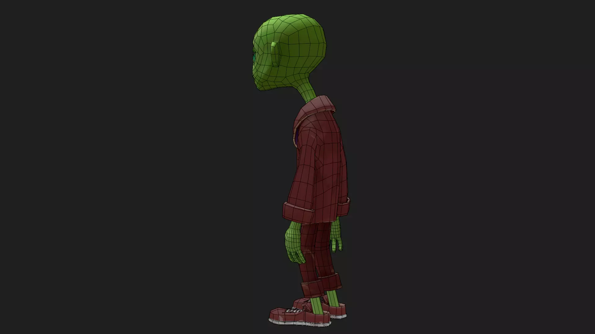Character Zoman Low-poly 3D model_14