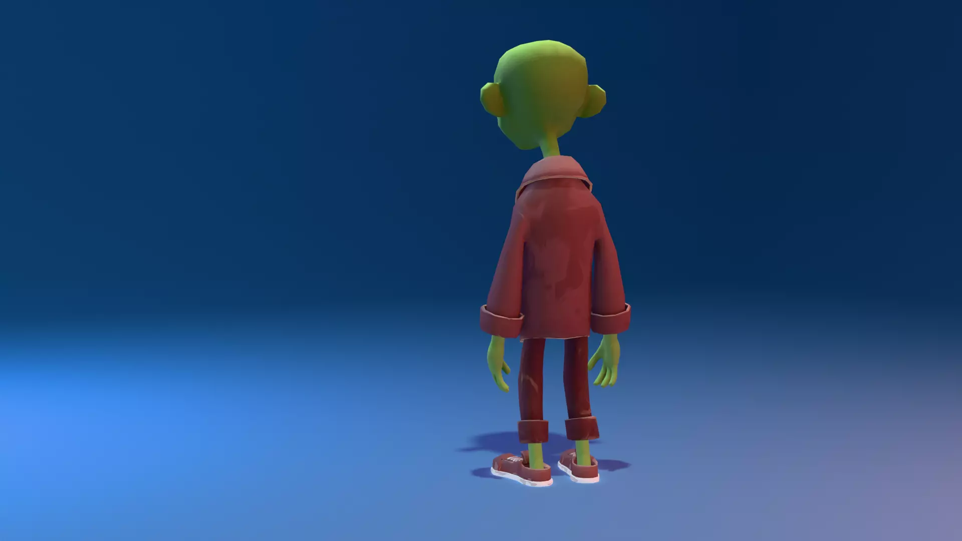 Character Zoman Low-poly 3D model_7