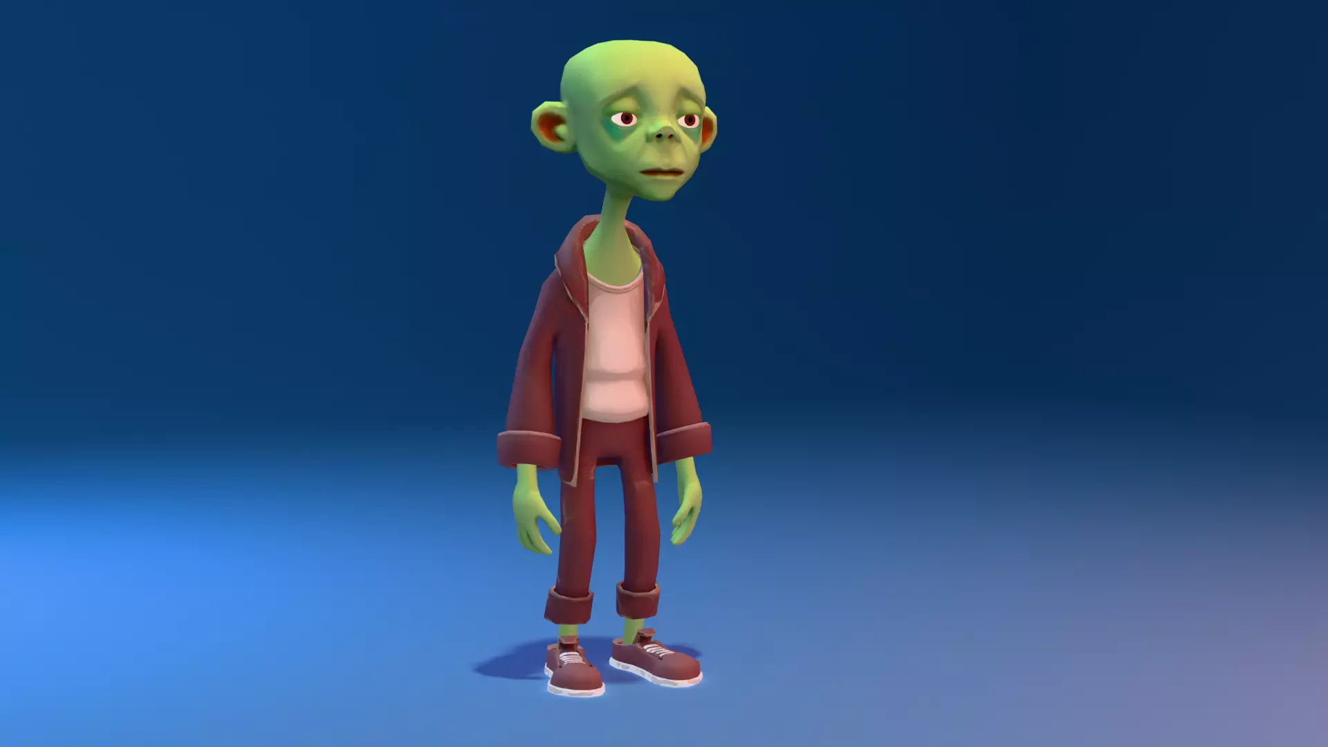 Character Zoman Low-poly 3D model_2