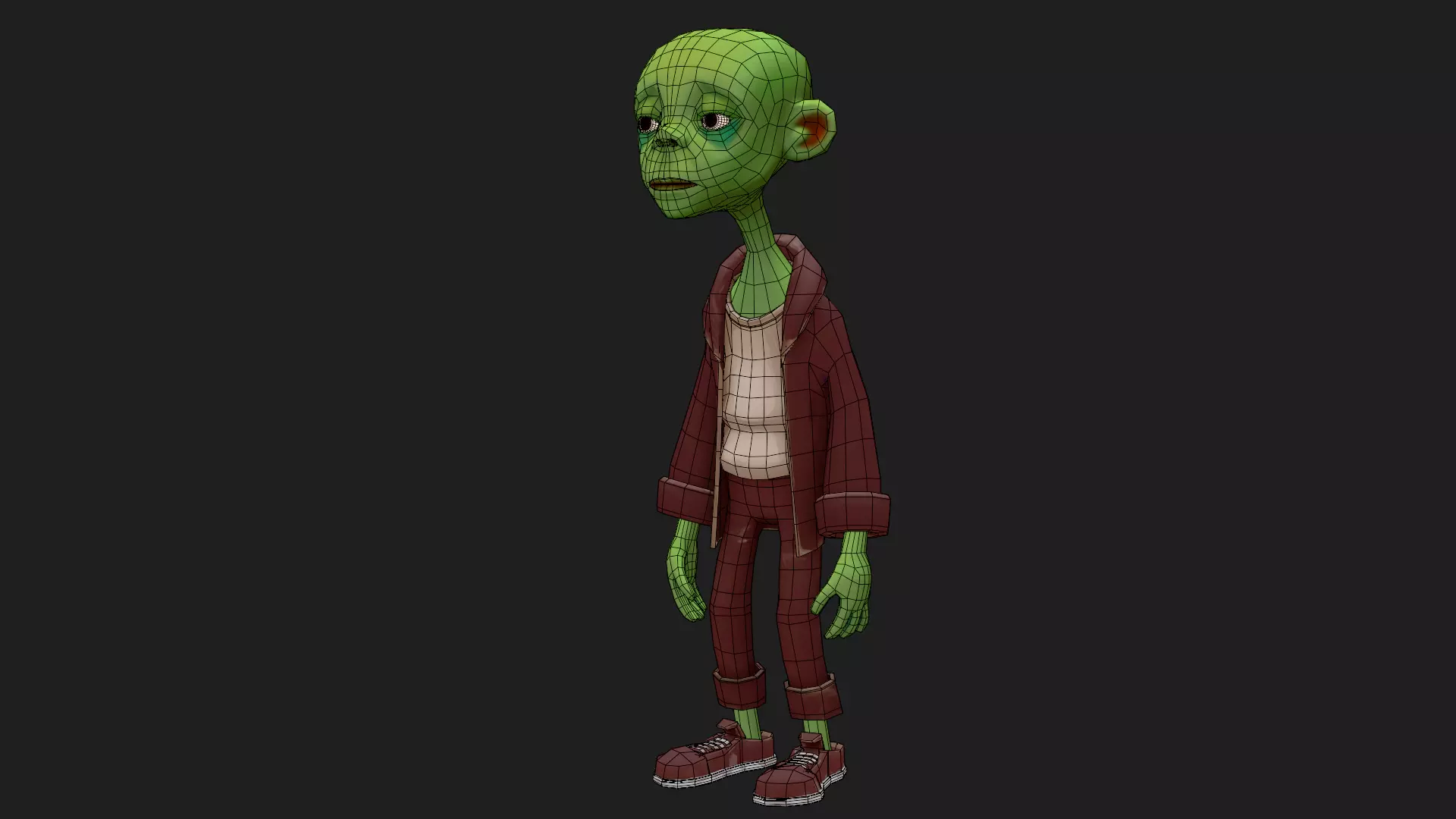 Character Zoman Low-poly 3D model_12