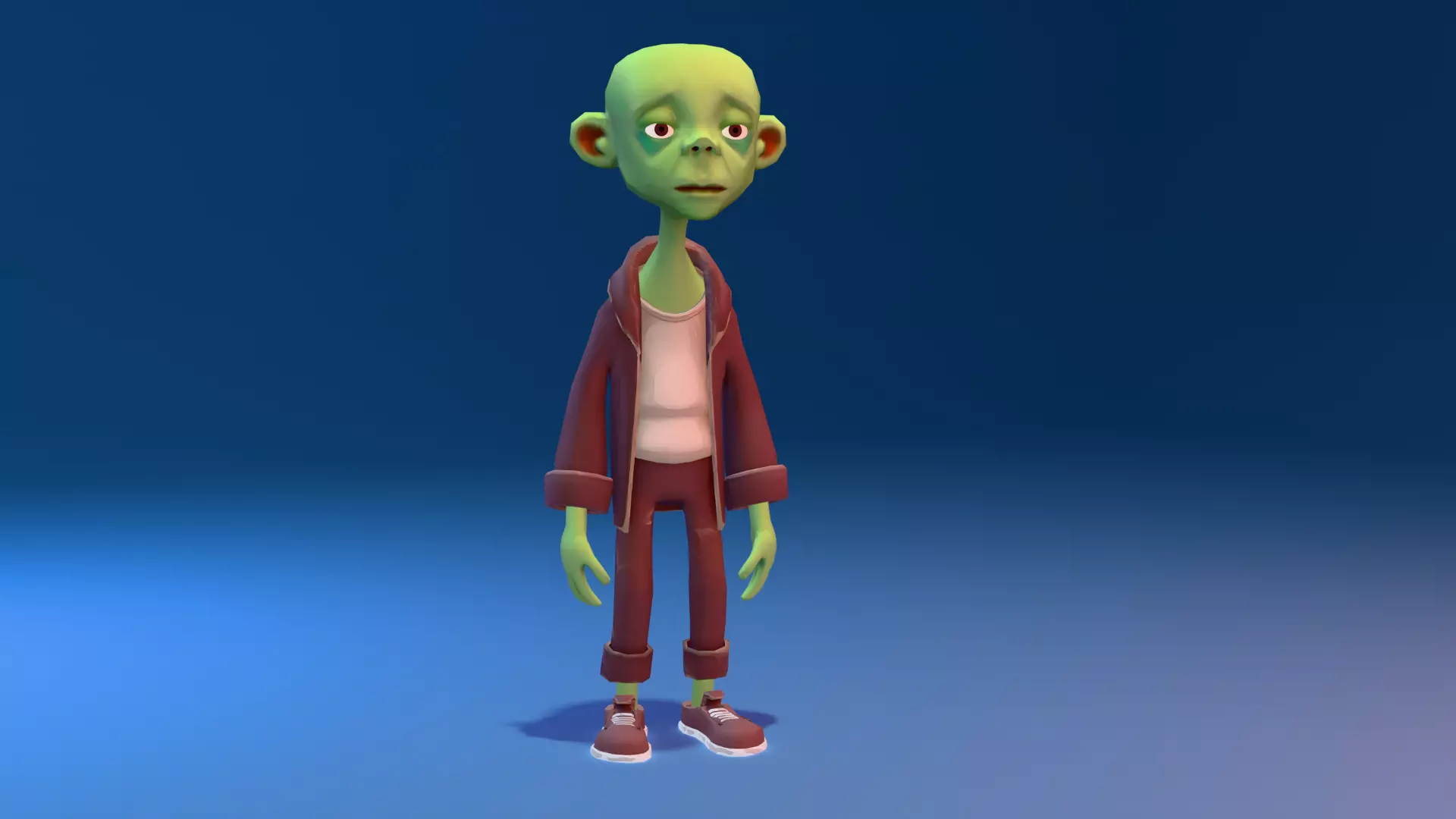 Character Zoman Low-poly 3D model_3