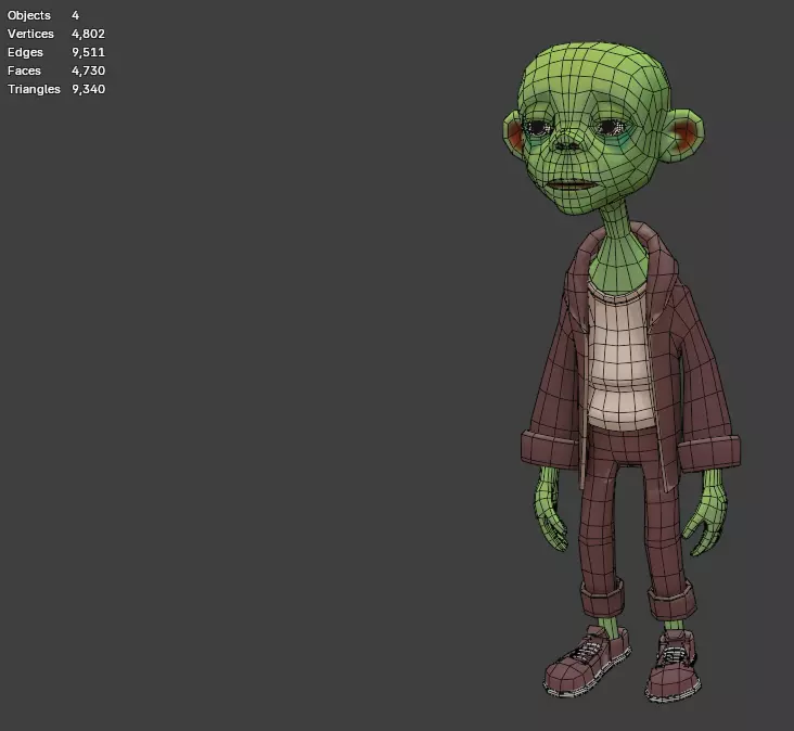 Character Zoman Low-poly 3D model_30