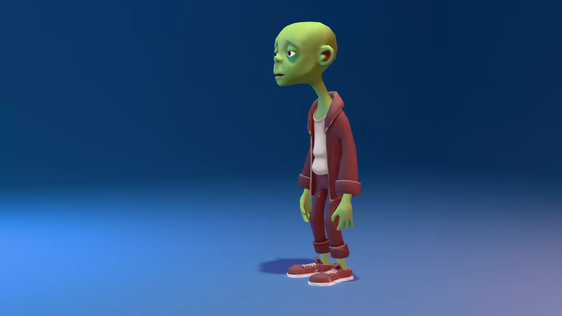 Character Zoman Low-poly 3D model_4