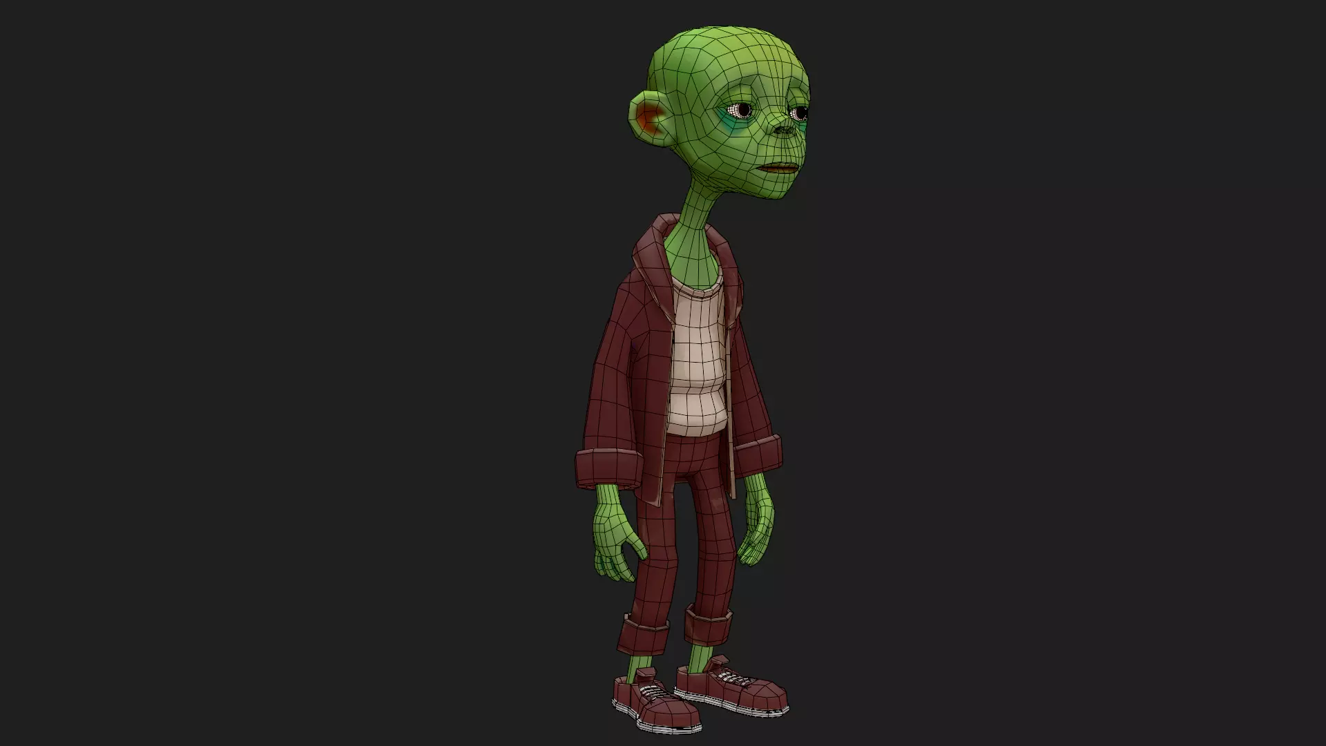 Character Zoman Low-poly 3D model_19