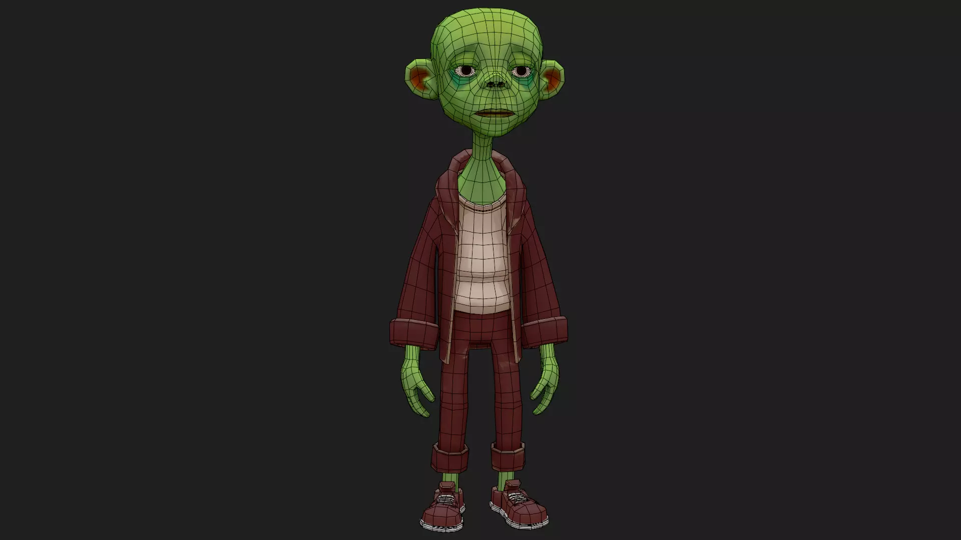 Character Zoman Low-poly 3D model_11