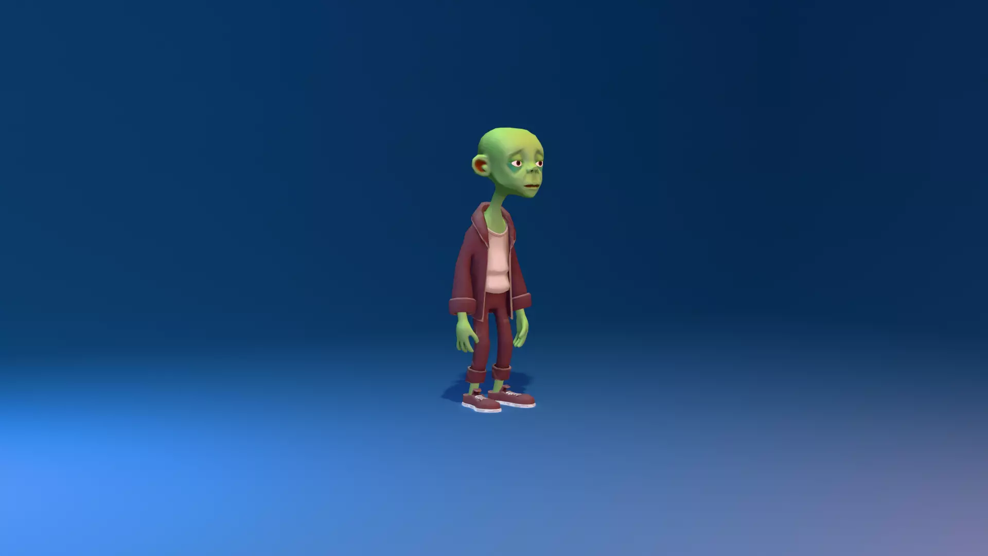 Character Zoman Low-poly 3D model_9