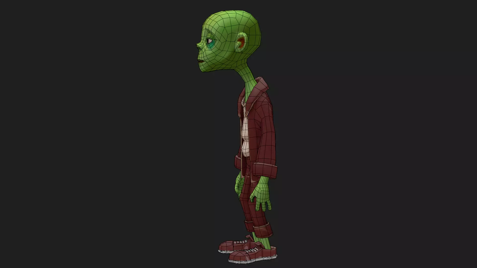 Character Zoman Low-poly 3D model_13