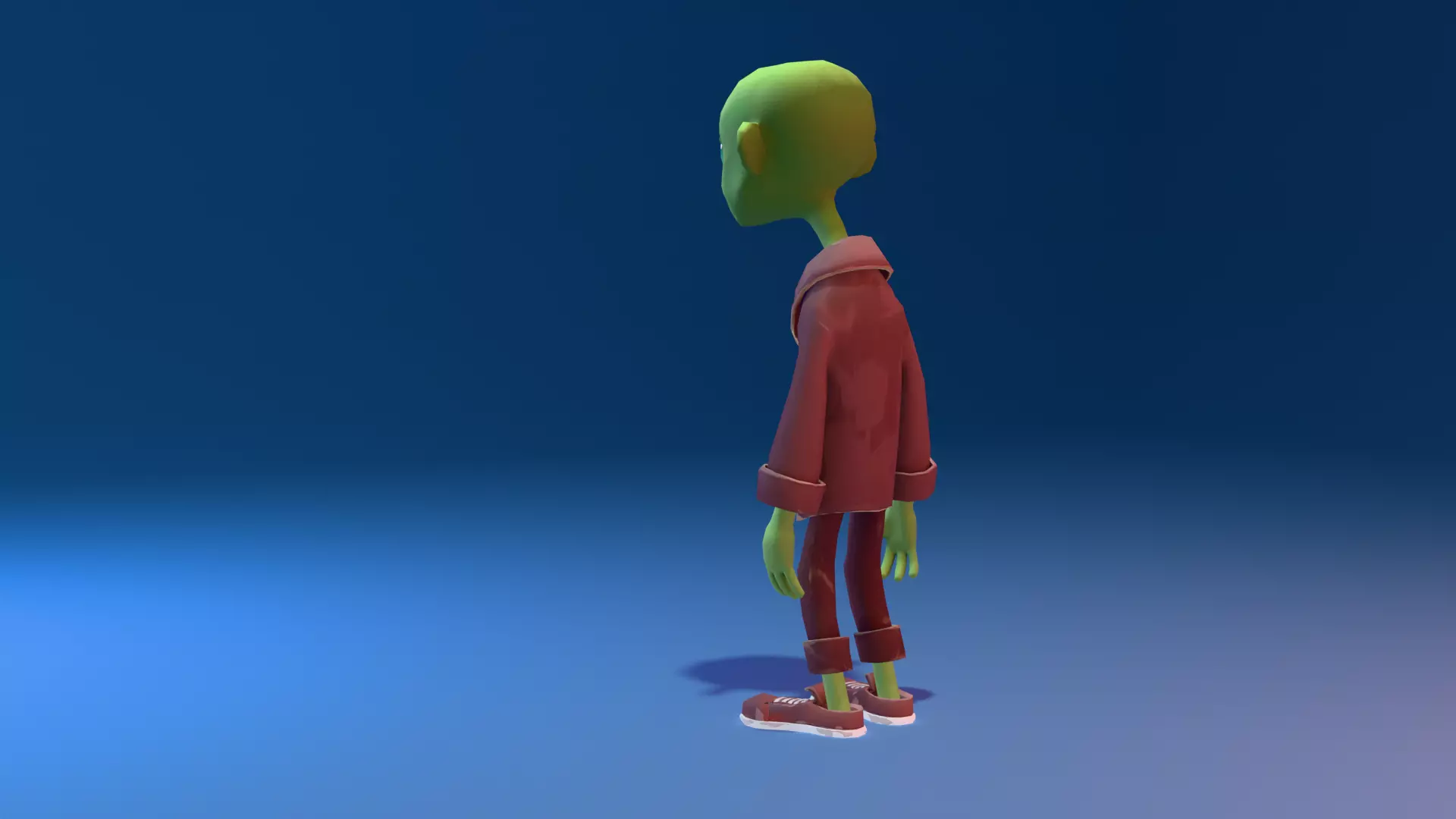 Character Zoman Low-poly 3D model_6