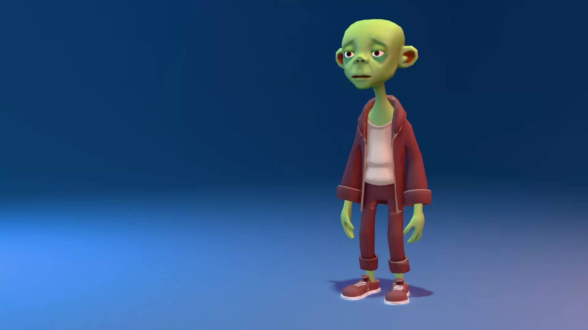 Character Zoman Low-poly 3D model_0