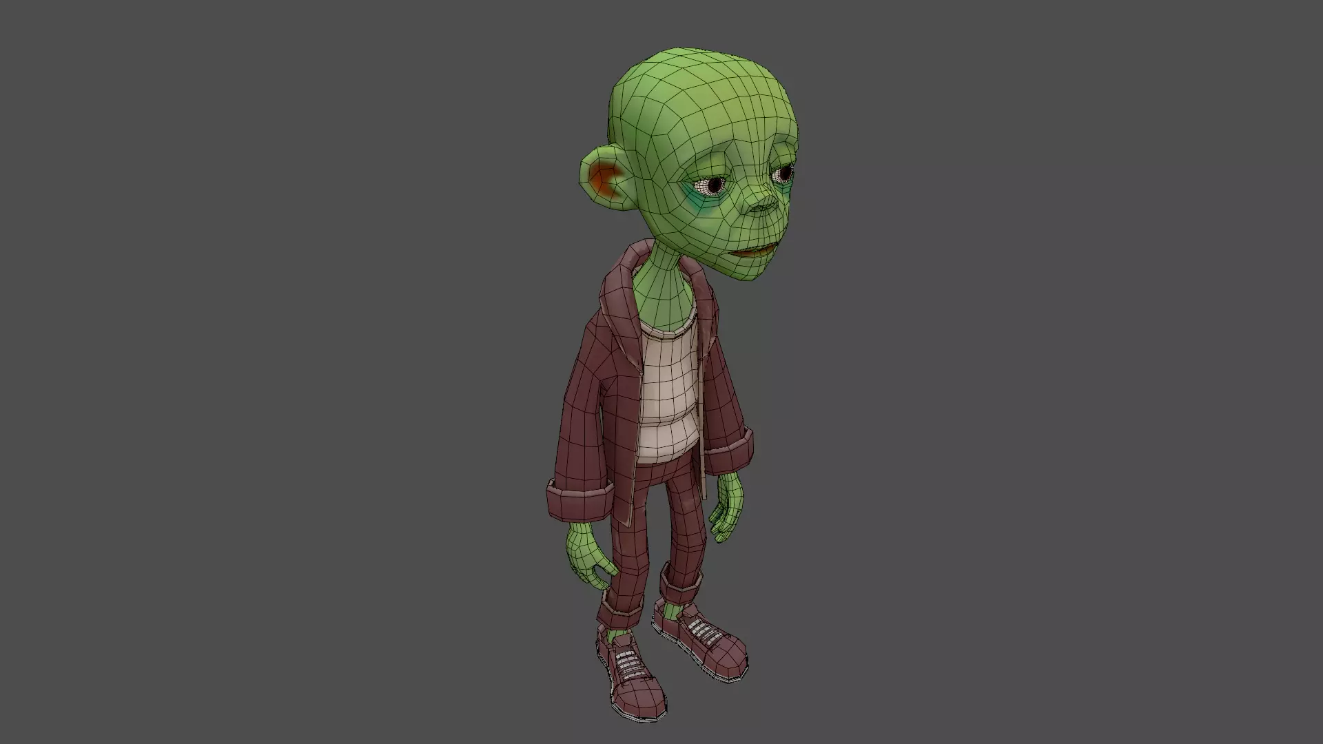 Character Zoman Low-poly 3D model_24