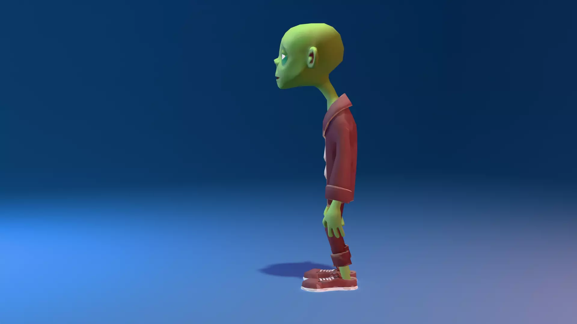 Character Zoman Low-poly 3D model_5