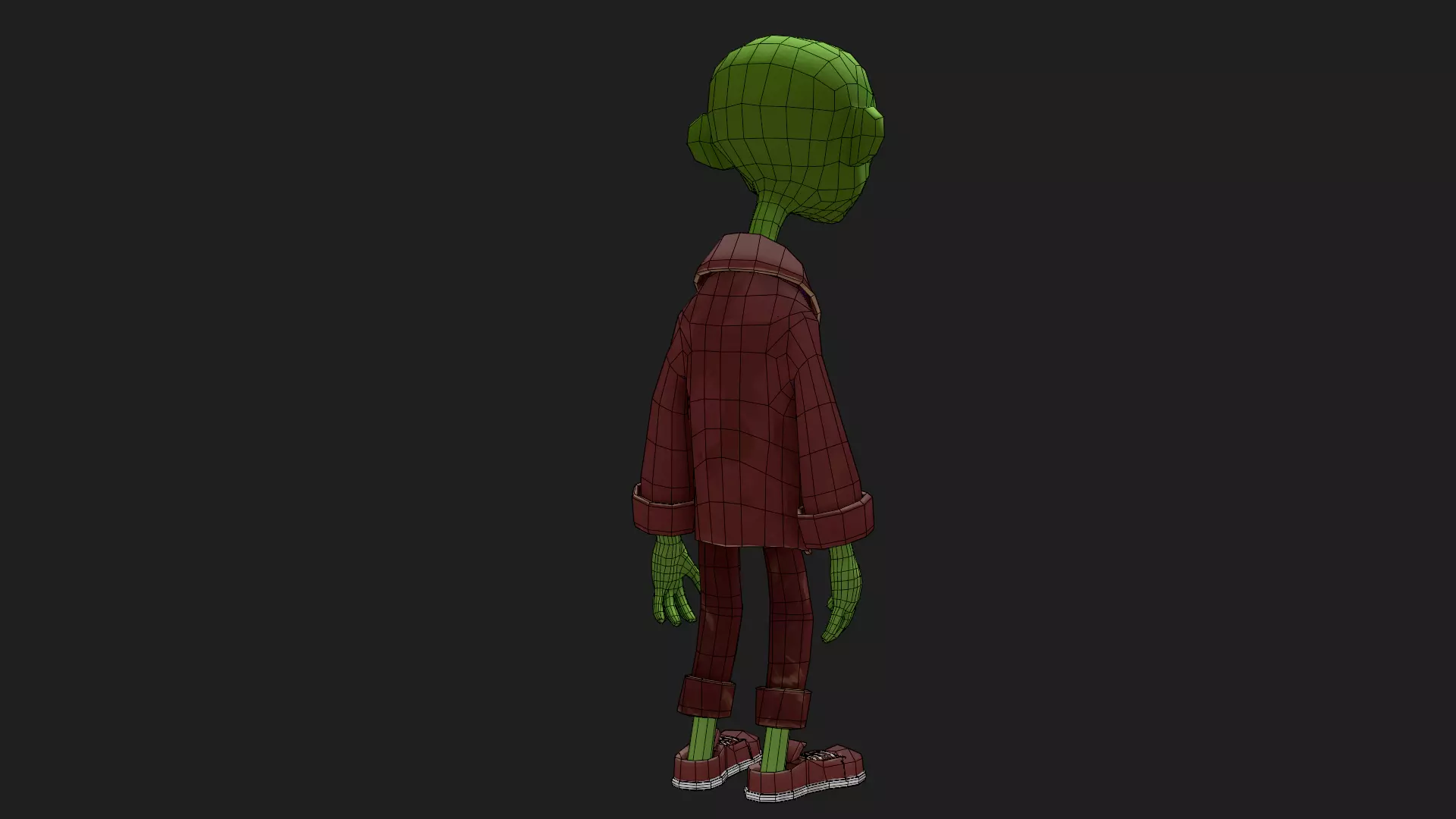 Character Zoman Low-poly 3D model_16