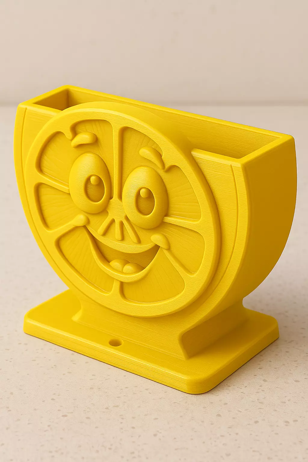 Lemon Smile Cute Kitchen Sponge Holder 3D print model_1
