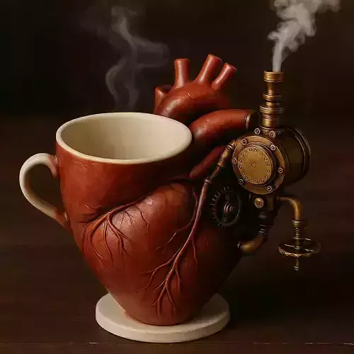 Heart Shaped Coffee Cup 3D print model