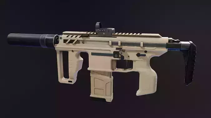 Mauler 50 Beowulf SMG Low-poly 3D model