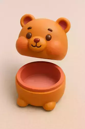 Cute Bear Head Storage Box
