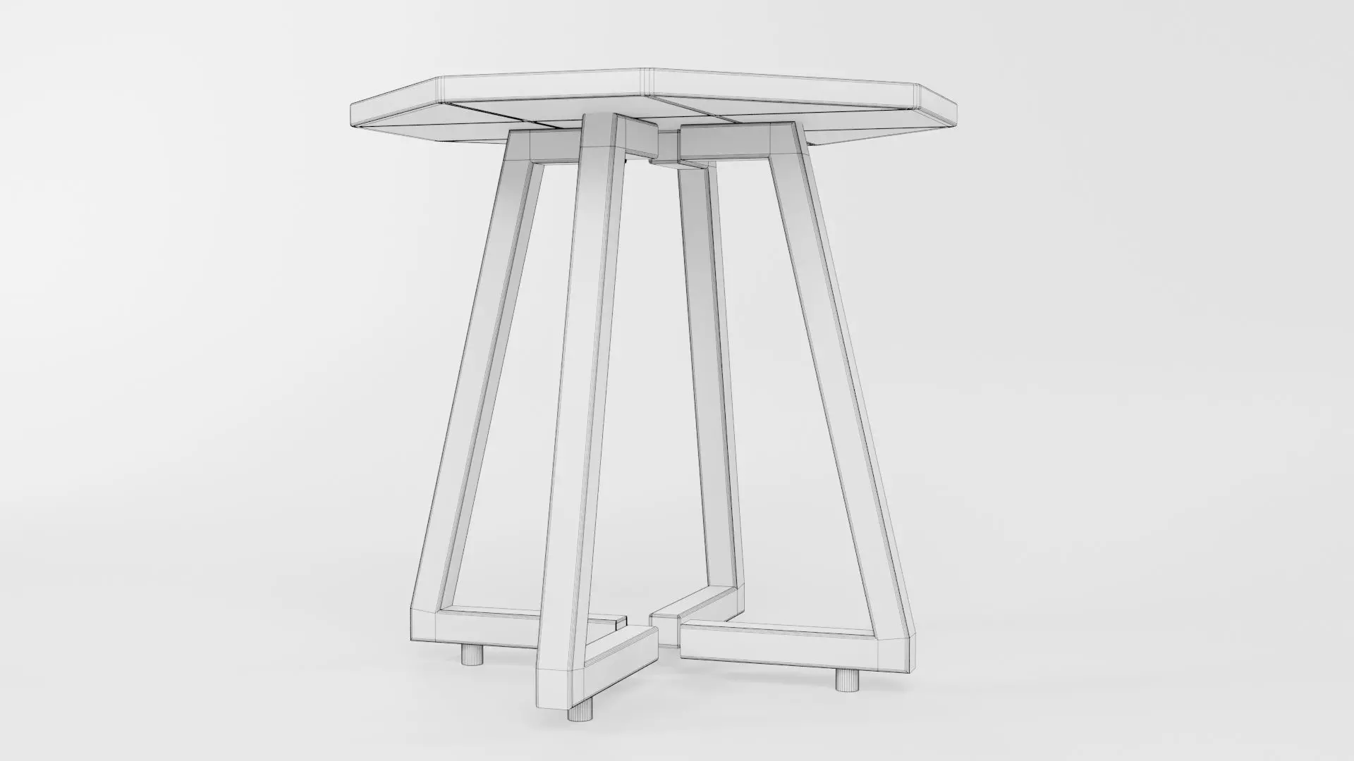 Octagon Table CG29 3D model_5