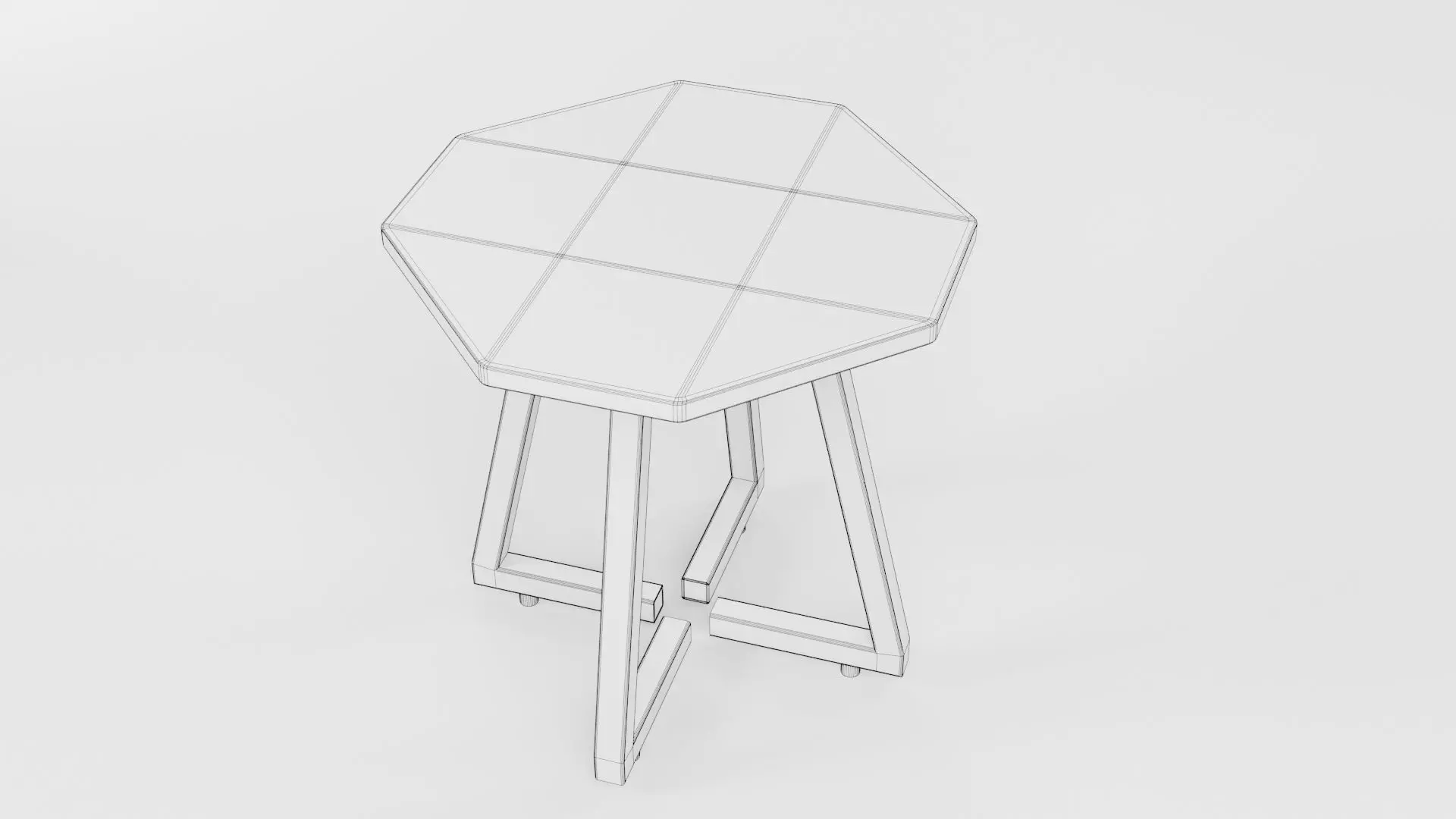Octagon Table CG29 3D model_6