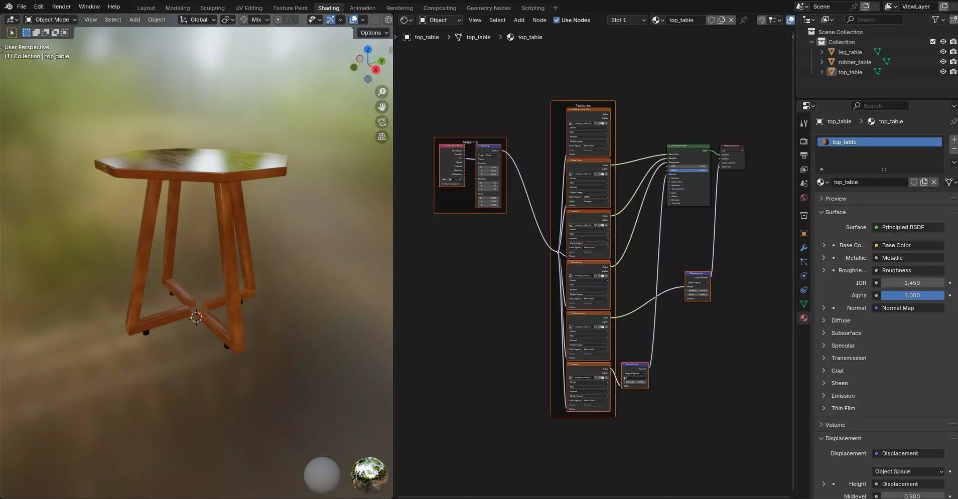 Octagon Table CG29 3D model_11