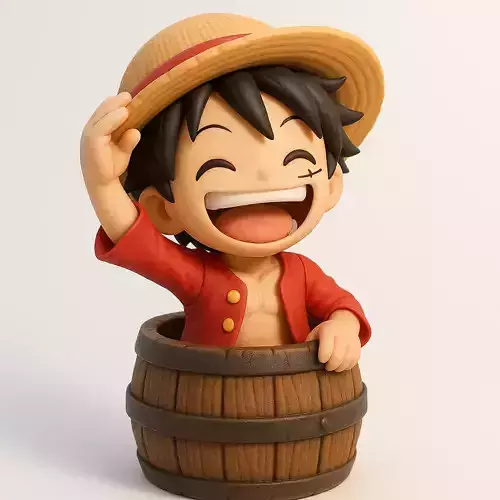 Monkey D Luffy in Barrel