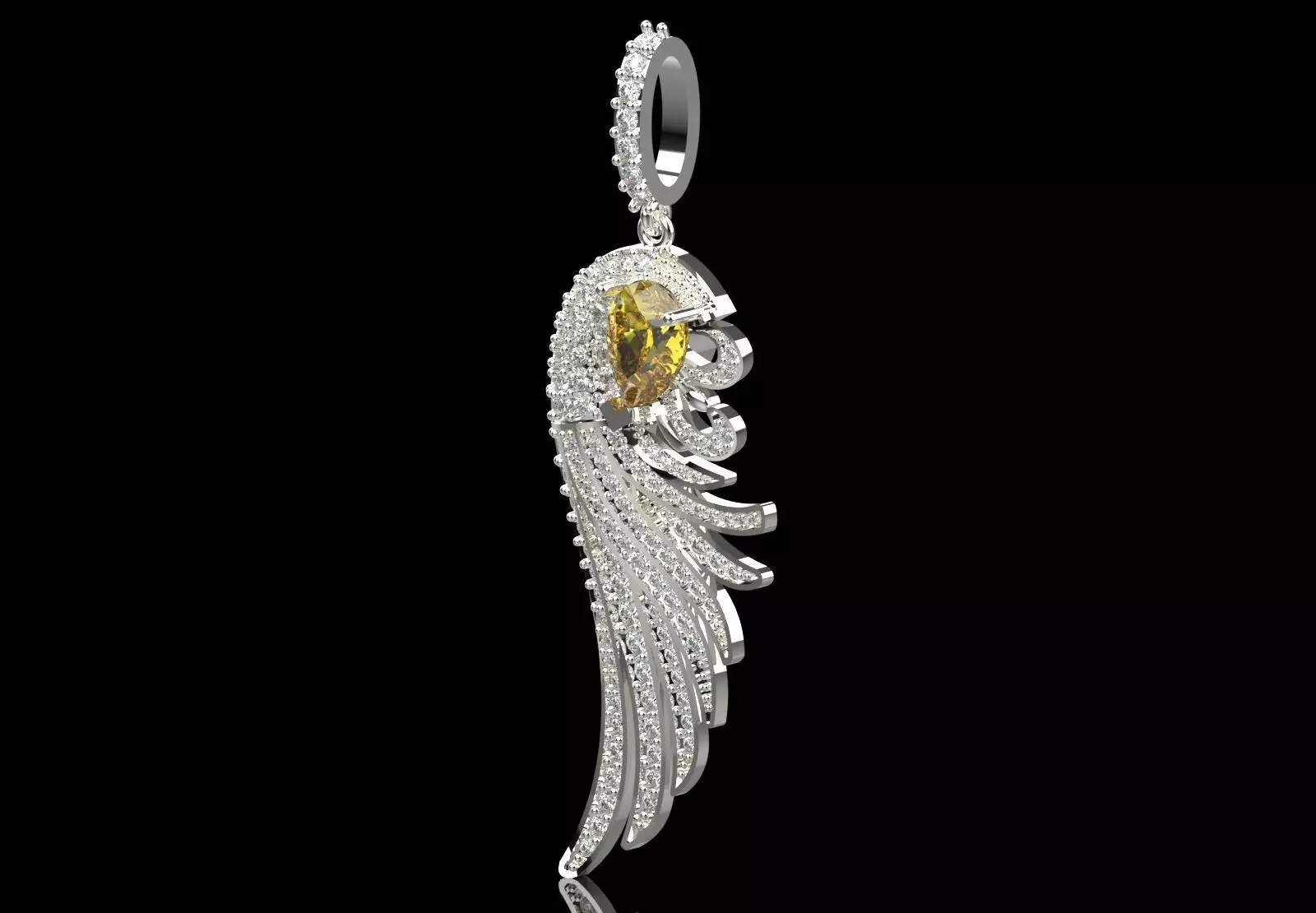 stl 3dm JP0324 Pendant a Wing of Light and Beauty jp0324 3D print model_15