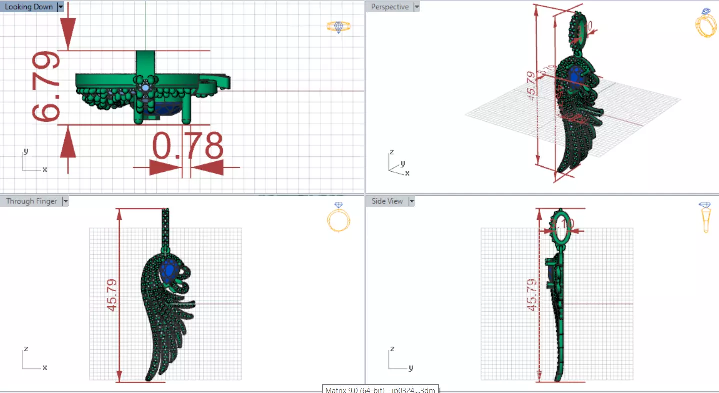 stl 3dm JP0324 Pendant a Wing of Light and Beauty jp0324 3D print model_18