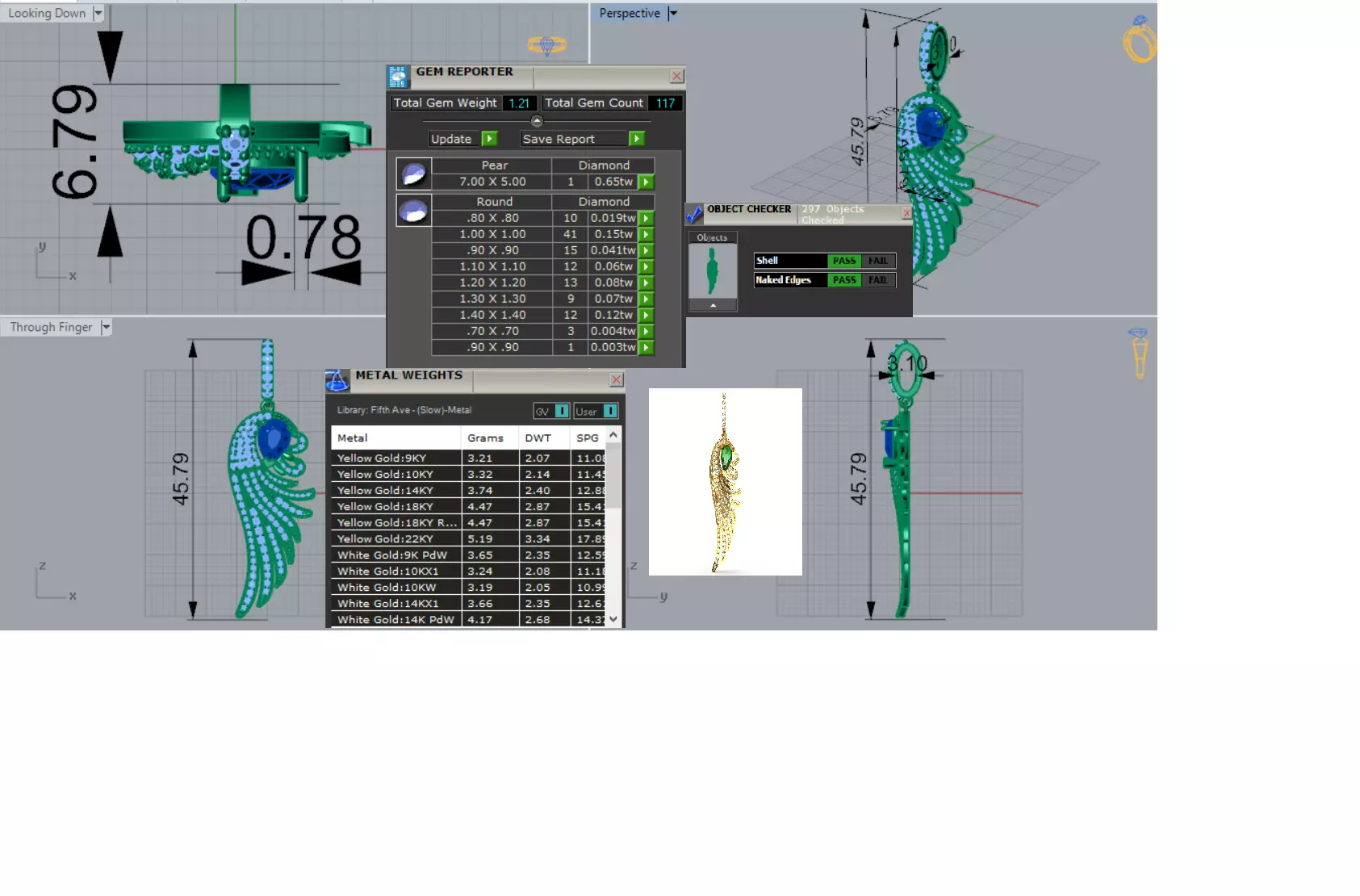 stl 3dm JP0324 Pendant a Wing of Light and Beauty jp0324 3D print model_0