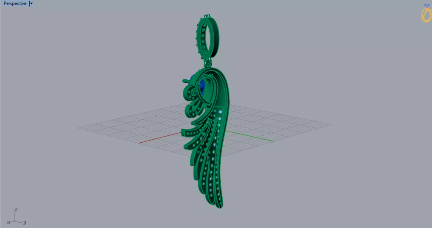 stl 3dm JP0324 Pendant a Wing of Light and Beauty jp0324 3D print model_10