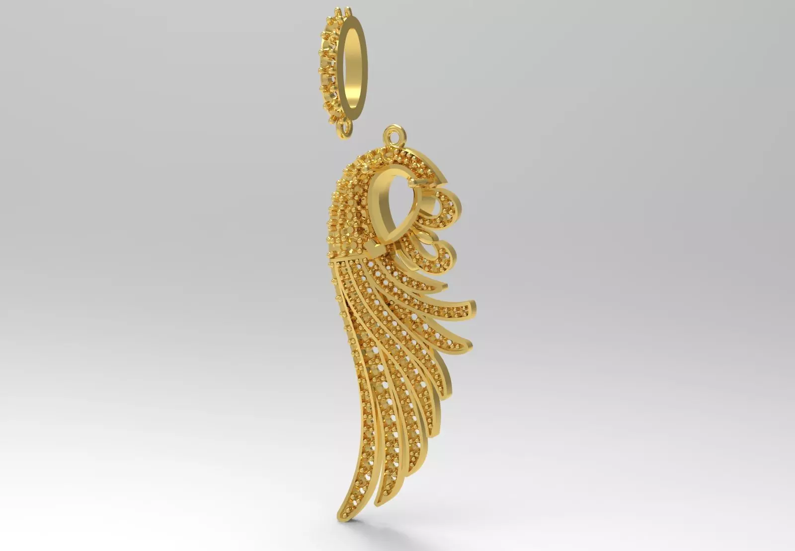 stl 3dm JP0324 Pendant a Wing of Light and Beauty jp0324 3D print model_16