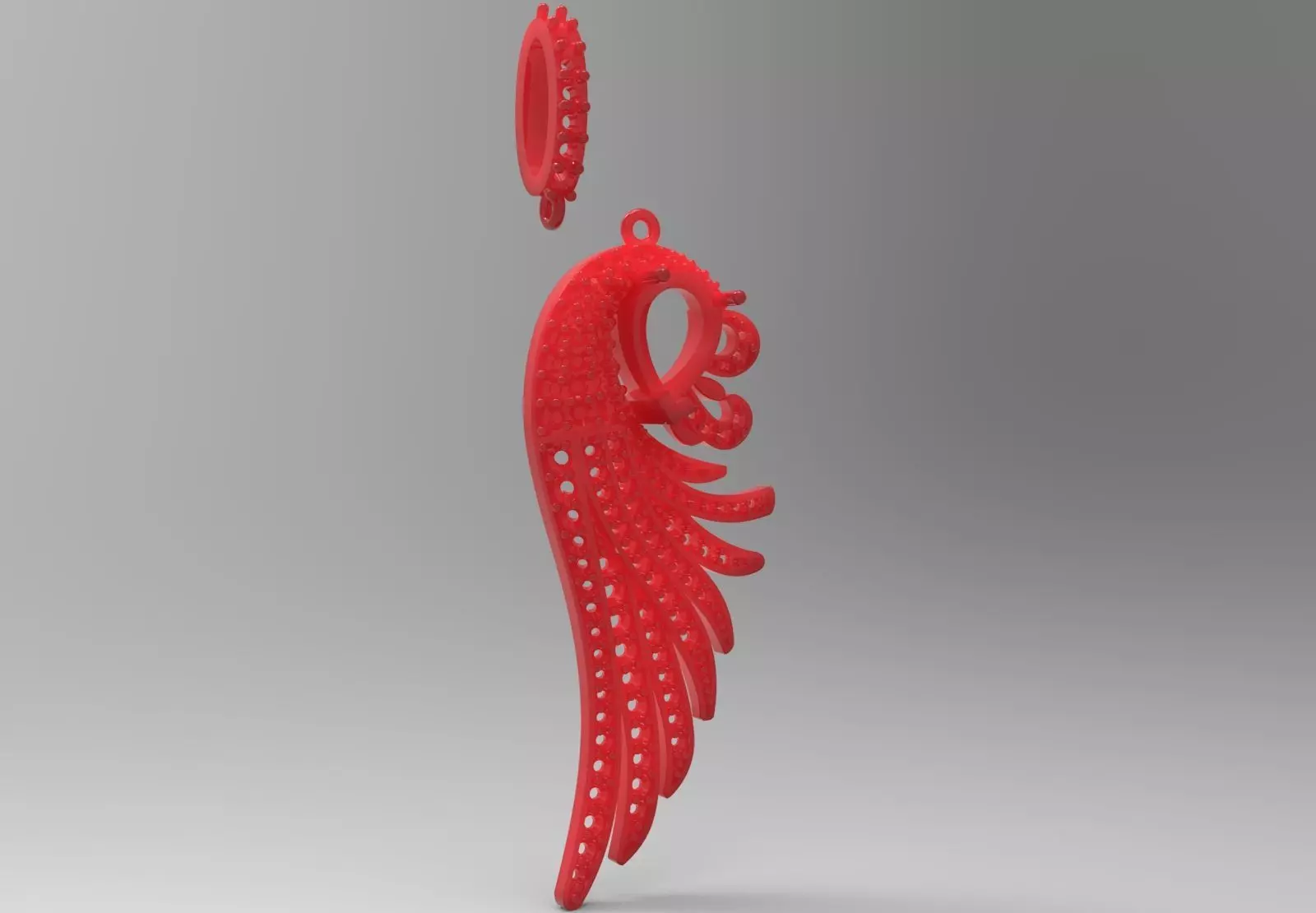 stl 3dm JP0324 Pendant a Wing of Light and Beauty jp0324 3D print model_17