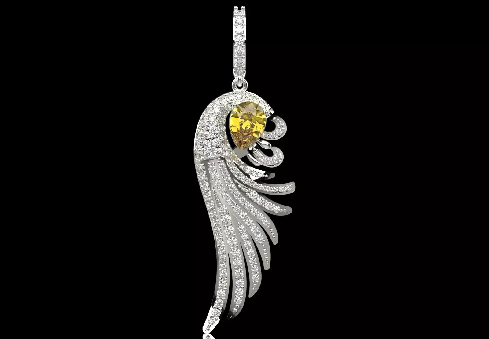 stl 3dm JP0324 Pendant a Wing of Light and Beauty jp0324 3D print model_14