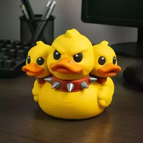 Rubber Duck - Duck Cerberus statue - 3D print