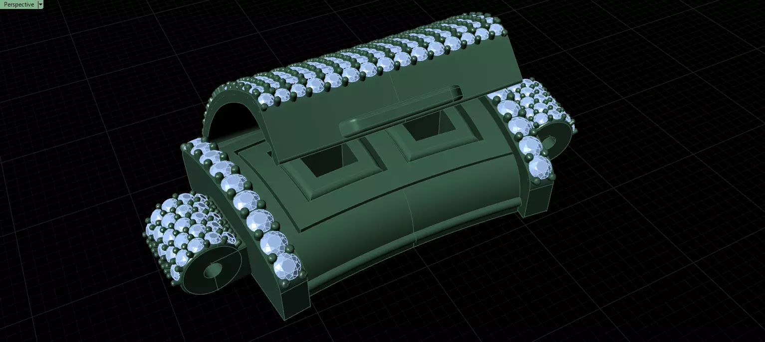 FULL LOCK BOX 18mm Wide SOLID CUBAN Link Chain - 9 Inch 3D print model_20