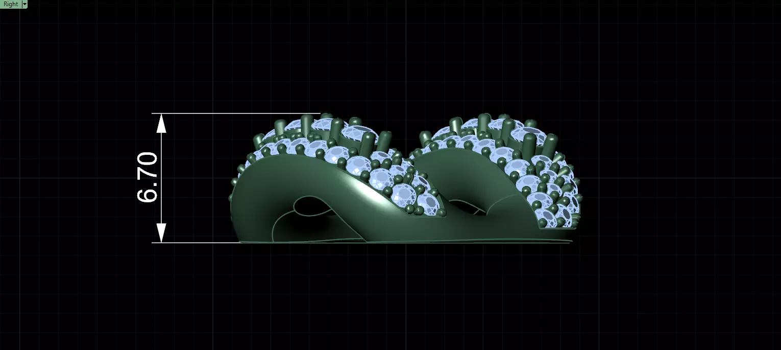 FULL LOCK BOX 18mm Wide SOLID CUBAN Link Chain - 9 Inch 3D print model_13