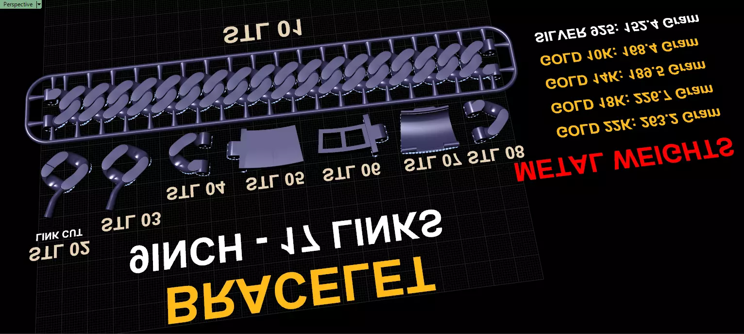 FULL LOCK BOX 18mm Wide SOLID CUBAN Link Chain - 9 Inch 3D print model_11