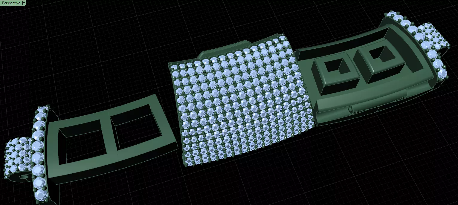 FULL LOCK BOX 18mm Wide SOLID CUBAN Link Chain - 9 Inch 3D print model_21