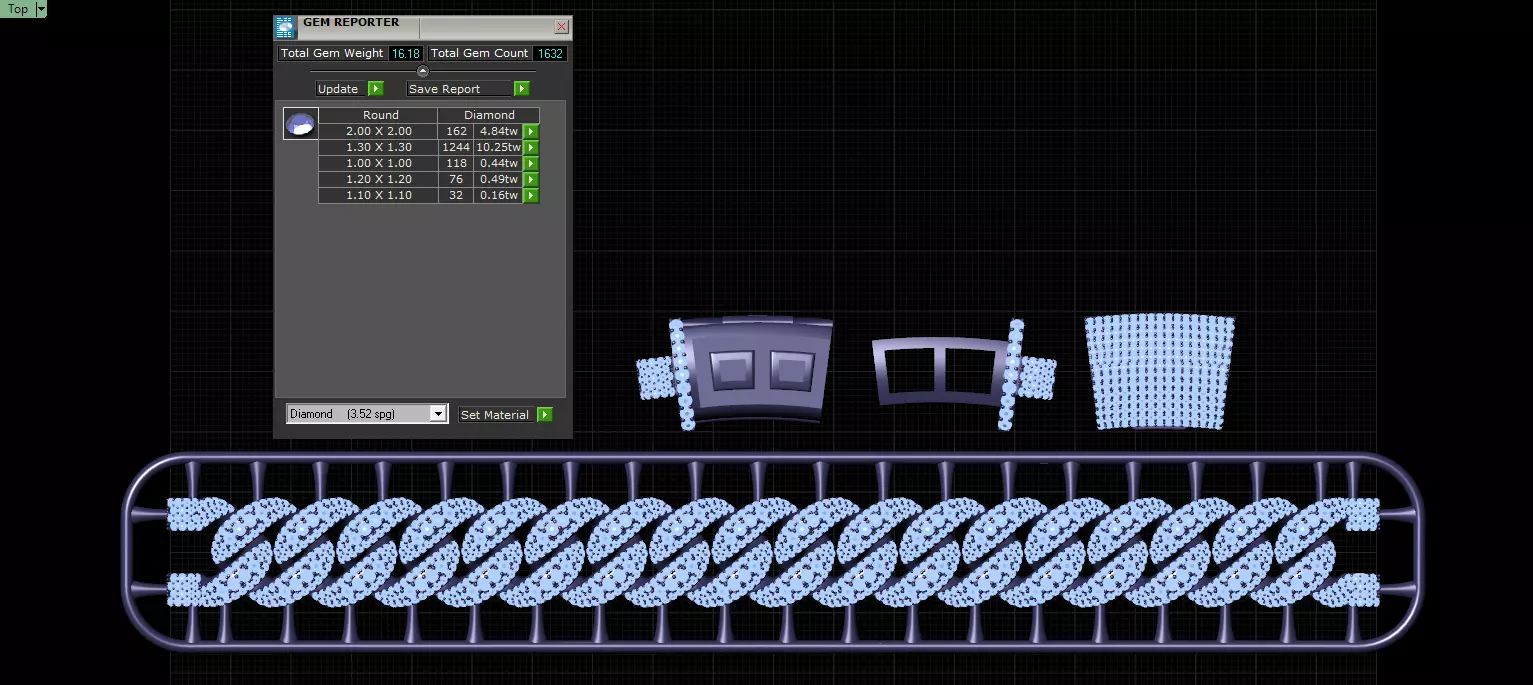 FULL LOCK BOX 18mm Wide SOLID CUBAN Link Chain - 9 Inch 3D print model_9