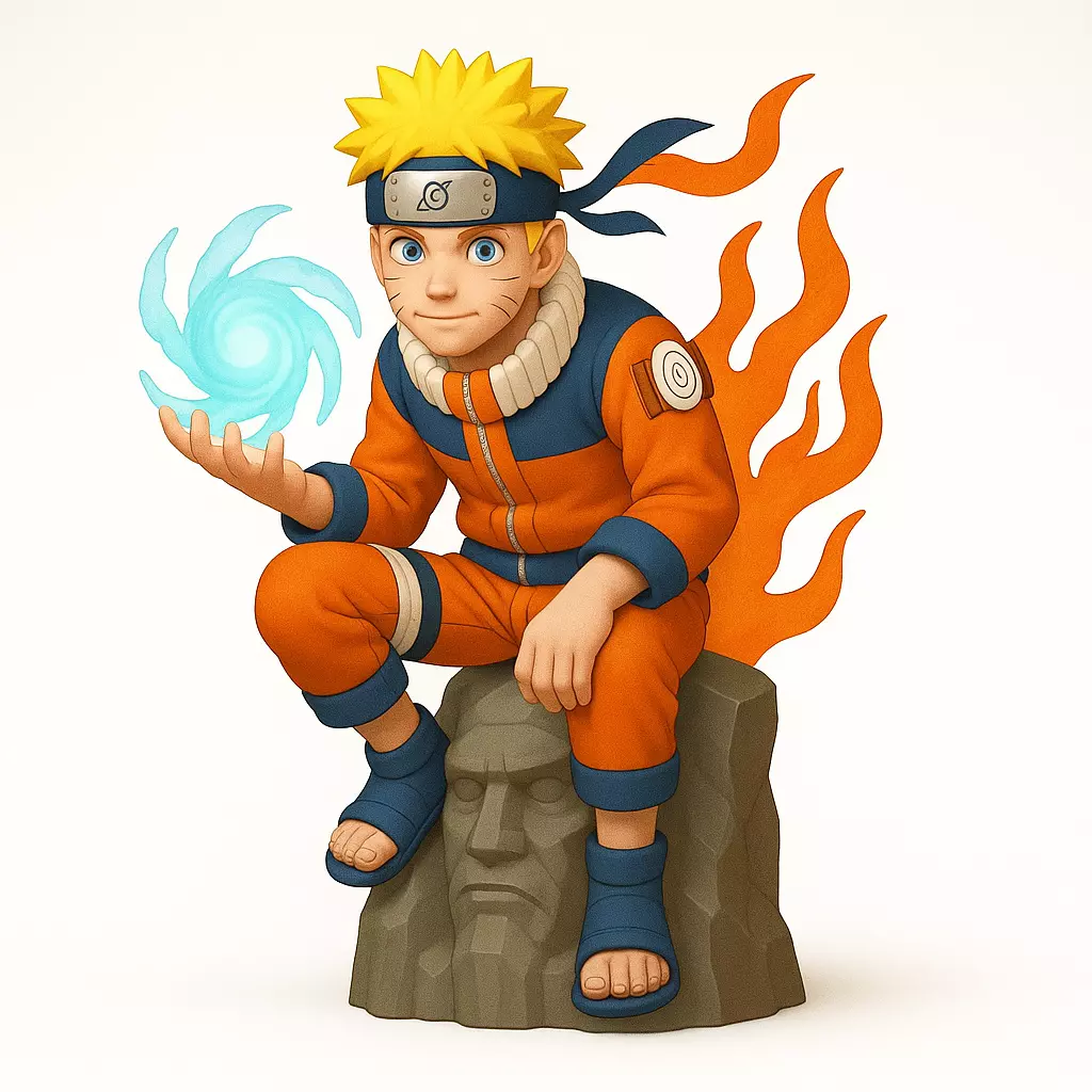 Naruto on Hokage Monument 3D print model