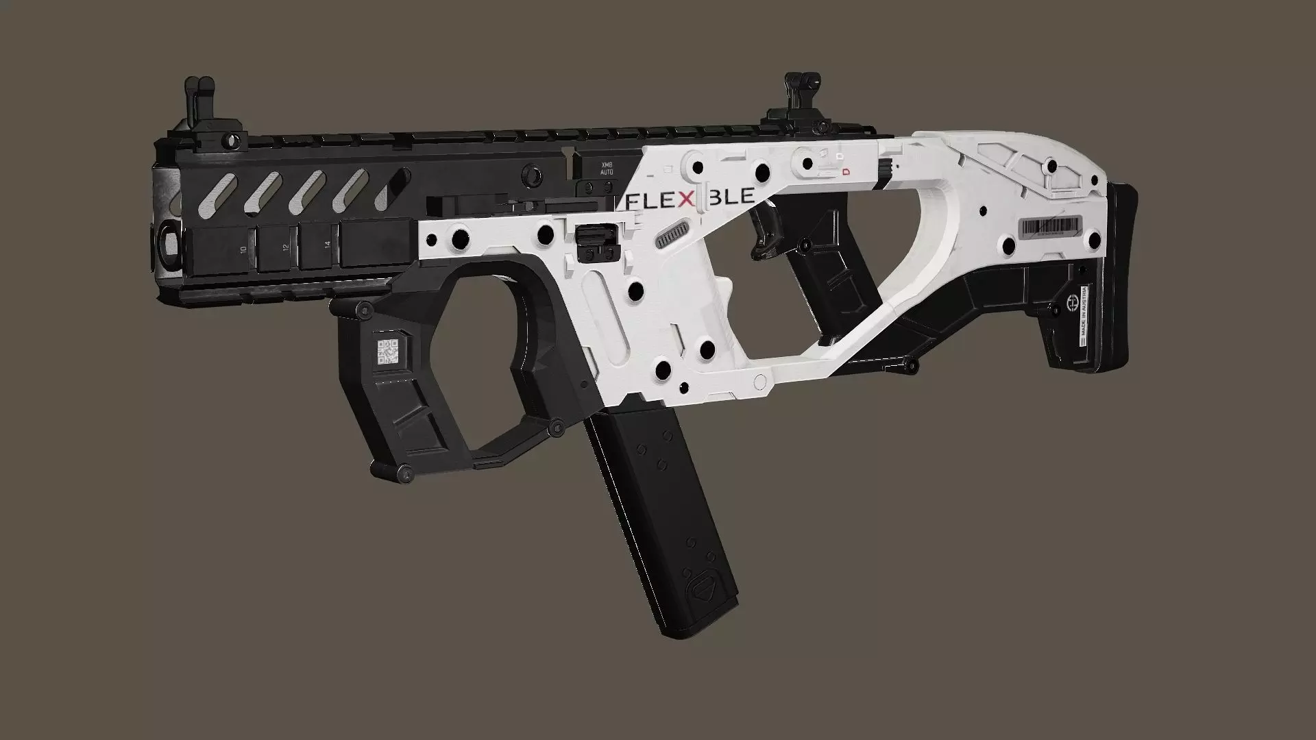 Modular SMG Kriss Vector Gen2 Low-poly 3D Model Low-poly 3D model_2