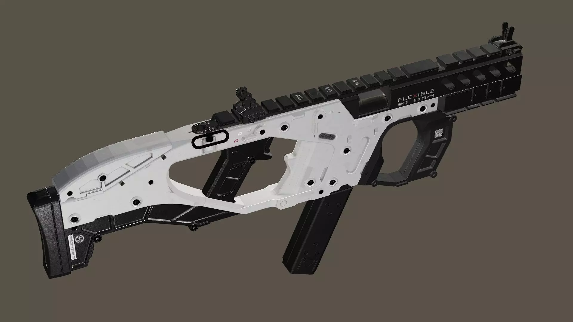 Modular SMG Kriss Vector Gen2 Low-poly 3D Model Low-poly 3D model_6