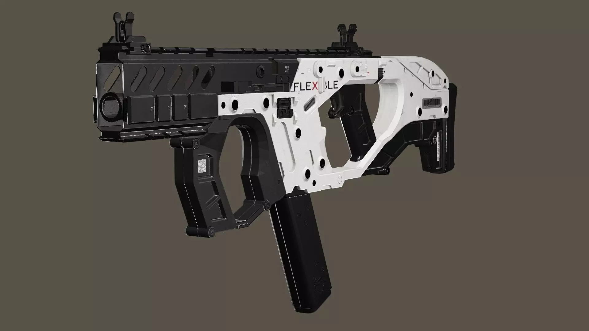 Modular SMG Kriss Vector Gen2 Low-poly 3D Model Low-poly 3D model_1