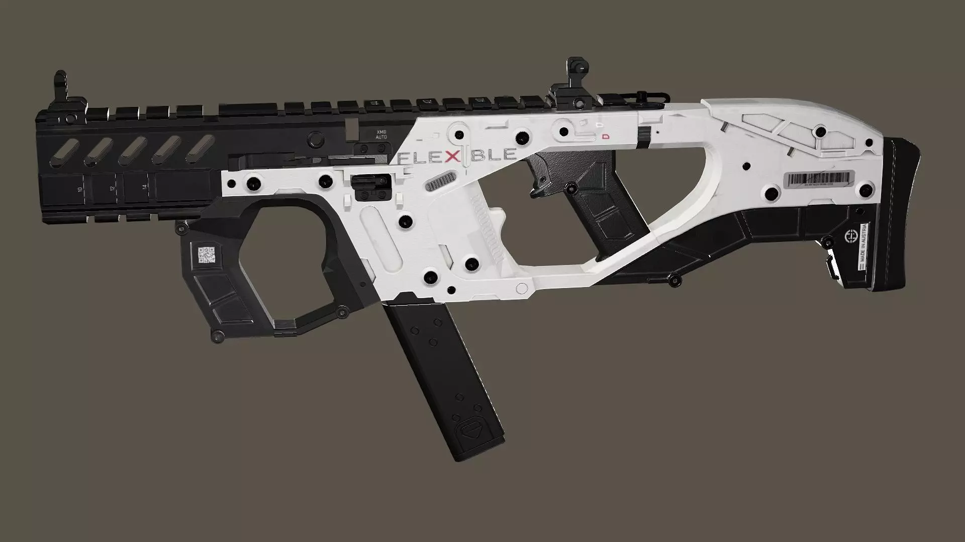 Modular SMG Kriss Vector Gen2 Low-poly 3D Model Low-poly 3D model_0